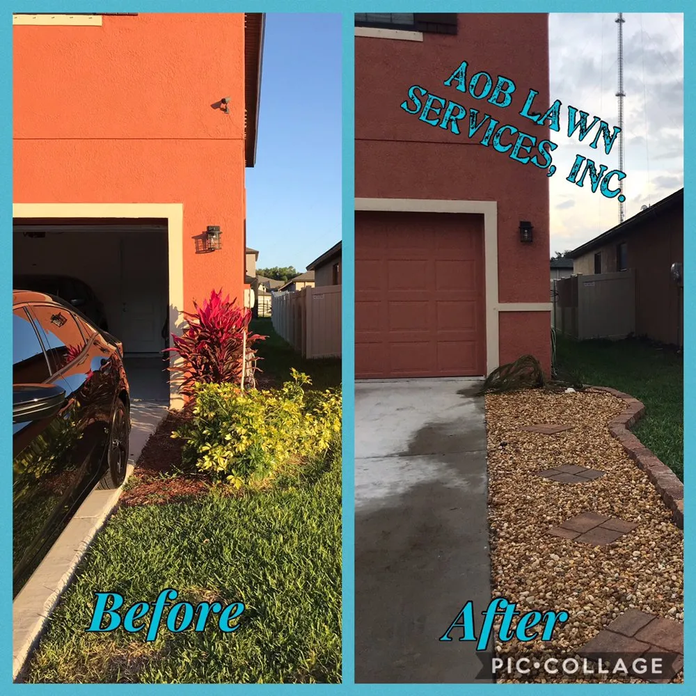 Local landscape installation in Riverview, FL - AOB Landscape & Design