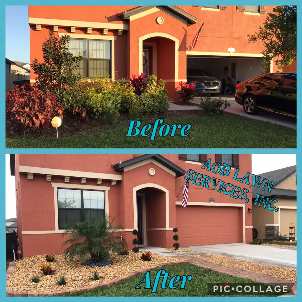 Custom yard cleanup service in Riverview, FL - AOB Landscape & Design