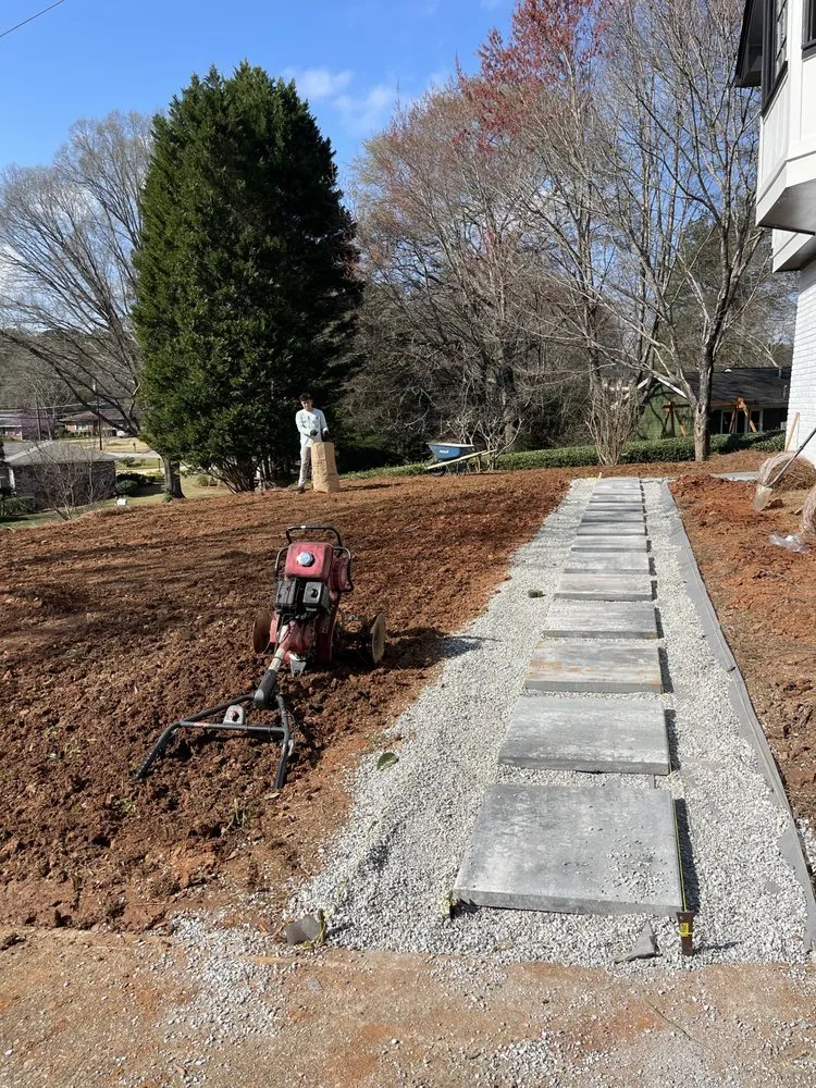 Professional yard cleanup service for homes in Tucker, GA by Aparicio Landscape