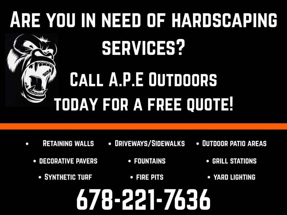 Local outdoor landscaping experts serving Cartersville, GA - APE Outdoor Services
