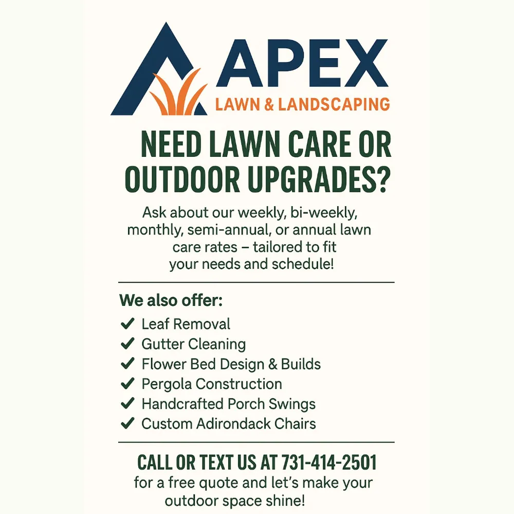 Reliable yard maintenance in Dyersburg, TN by Apex Lawn