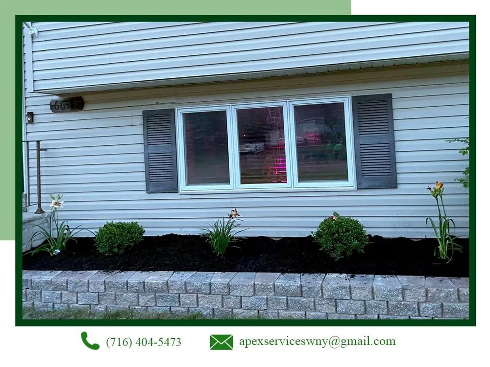 Custom lawn care service with custom design across Buffalo, NY - Apex Services