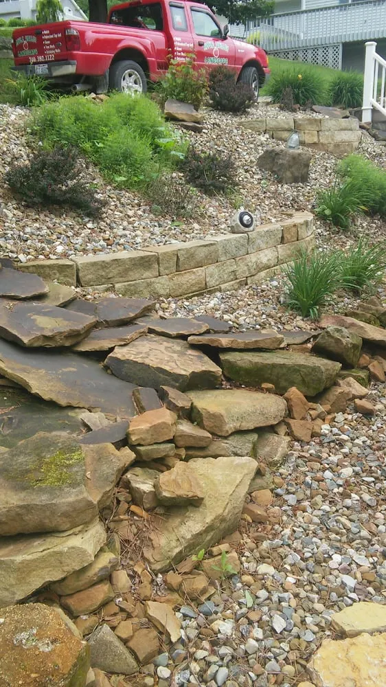 Custom landscape installation in Mount Vernon, OH by Apple Valley Landscaping and Stone Center