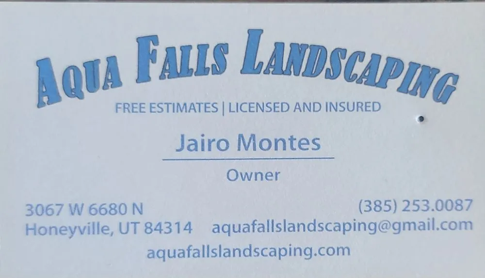 Local residential landscaping for residential properties in Honeyville, UT by Aquafalls Landscaping