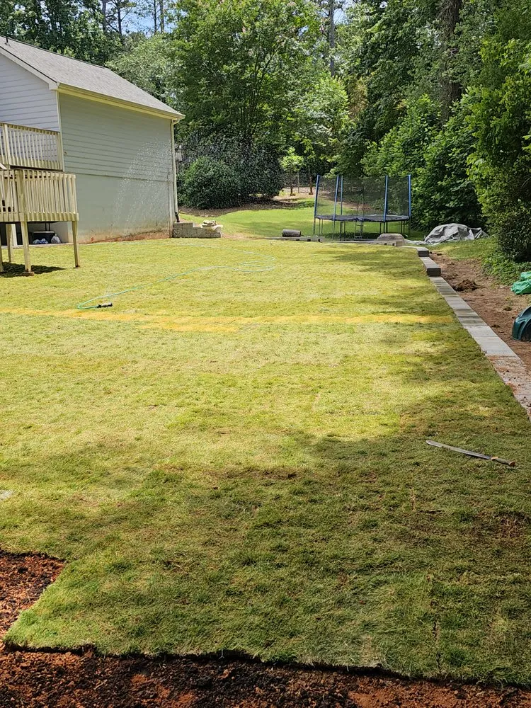 Professional garden landscaping for beautiful yards in Woodstock, GA by AquaPros Waterproofing & Drainage Solutions