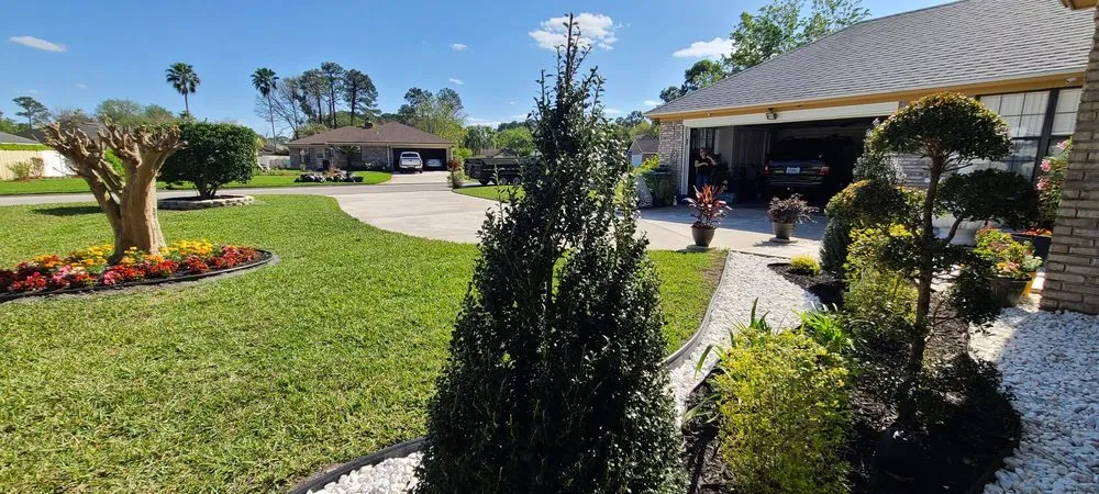 Reliable lawn mowing service with custom design in Orange Park, FL by Aquarian Landscaping