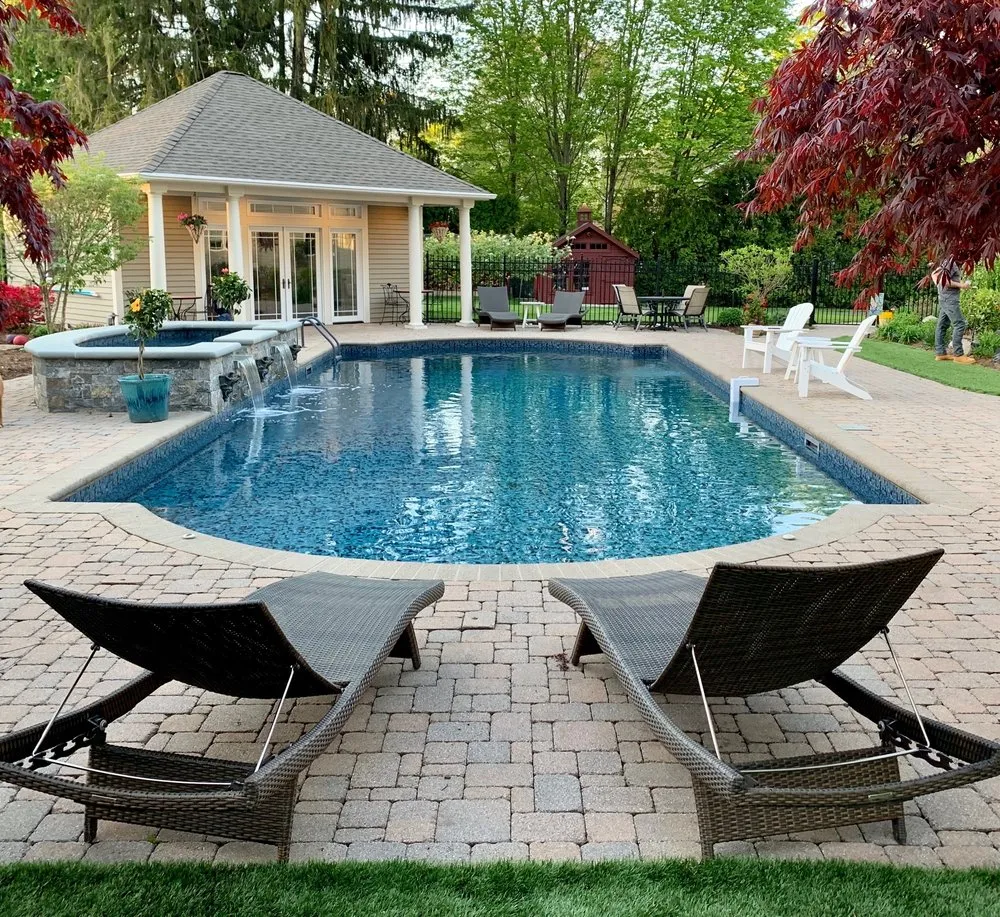 Professional landscape installation for year-round maintenance in Northford, CT by Aquatic Pool & Spa Services