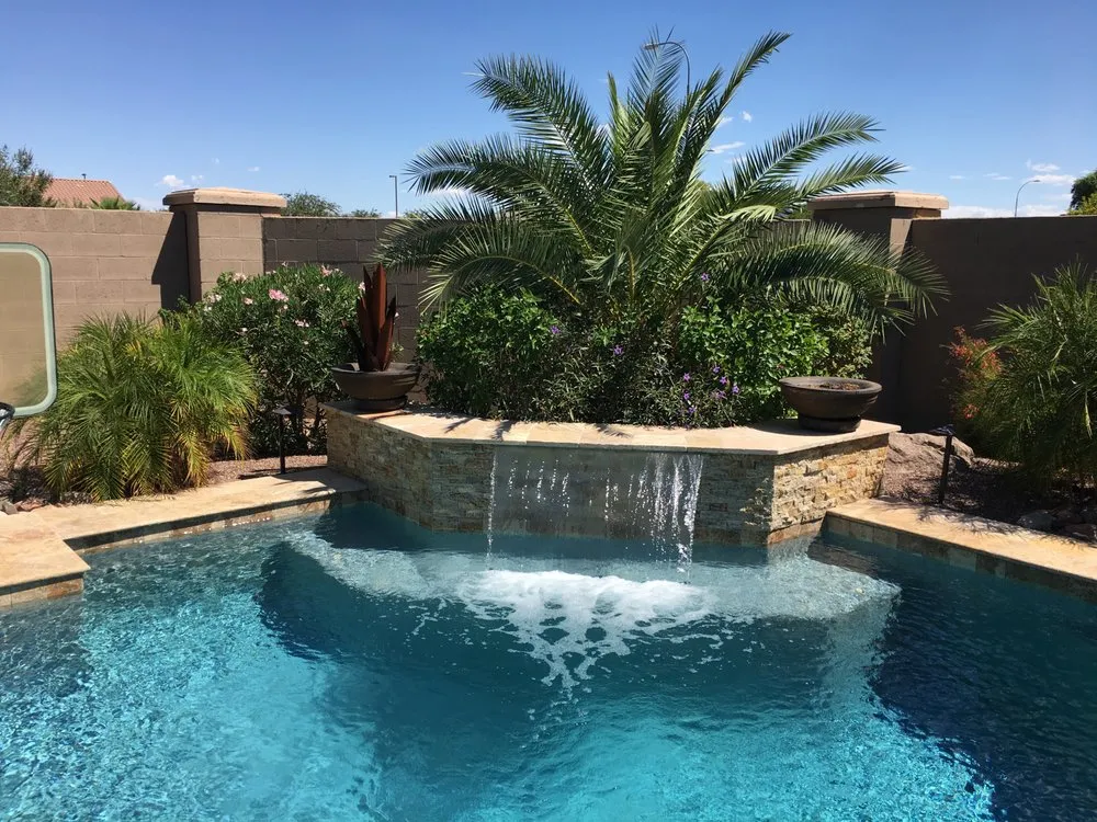 Local landscape installation with custom design in Goodyear, AZ by Aquienta Pools & Landscaping