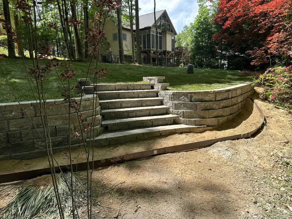 Custom garden landscaping for homes in Raleigh, NC by AR Design N Landscaping Firm