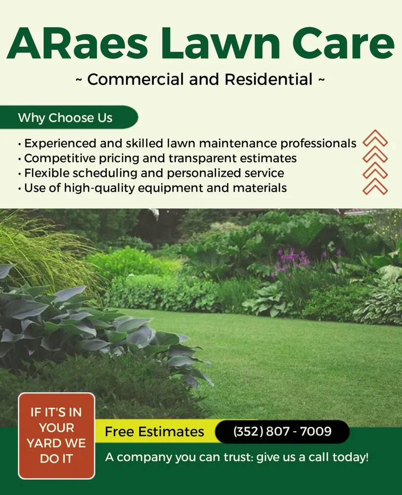 Trusted landscape installation near you in Ridge Manor, FL by ARaes Lawn Care