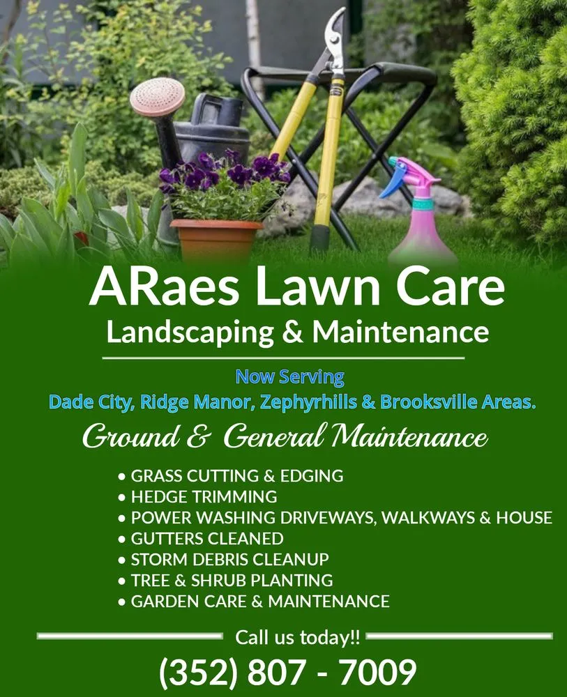 Expert lawn mowing service experts serving Ridge Manor, FL - ARaes Lawn Care