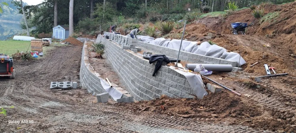 Custom landscape installation in Burlington, WA by Arc Landscape