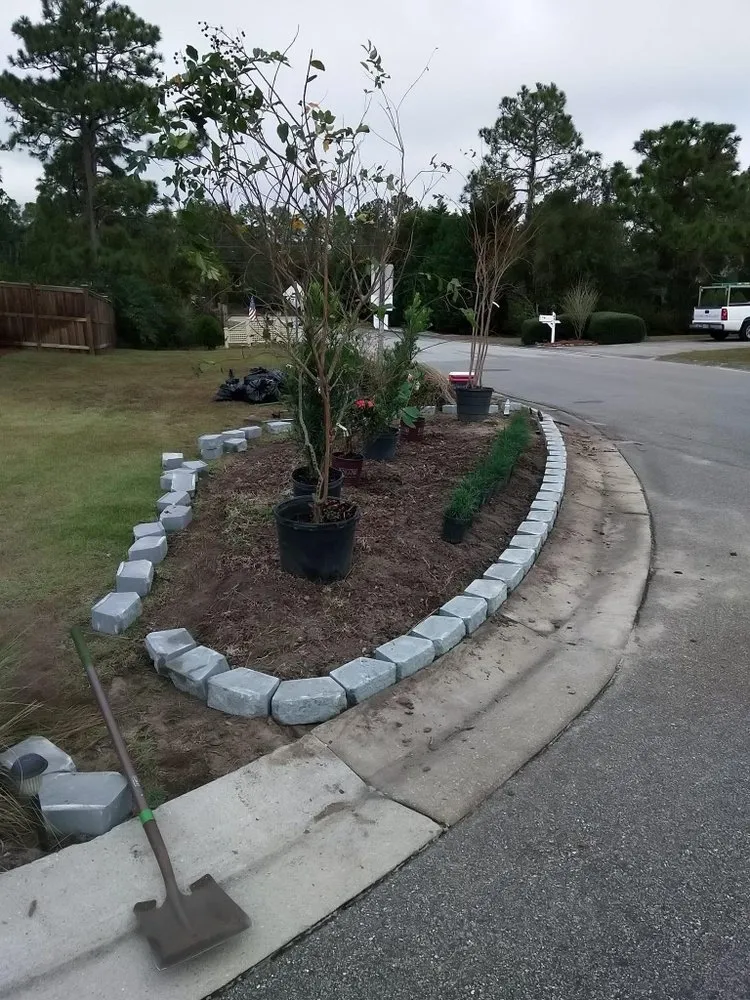 Affordable lawn mowing service with custom design in Wilmington, NC by Arellanes Landscaping