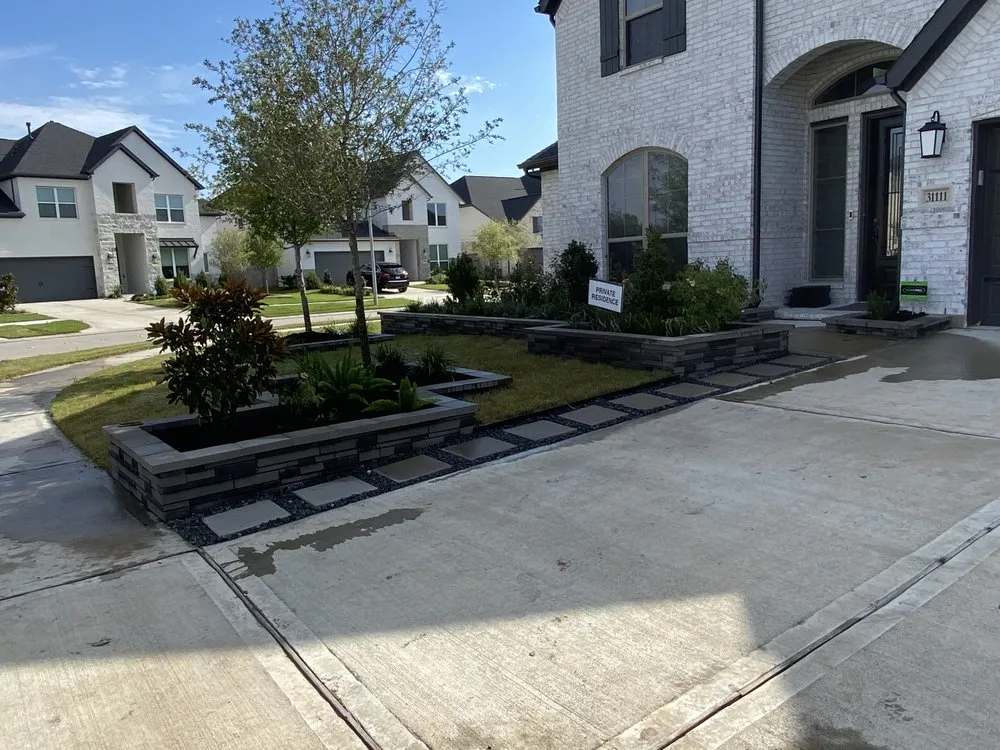 Custom lawn mowing service for outdoor upgrades across Sugar Land, TX - Arellano Landscaping