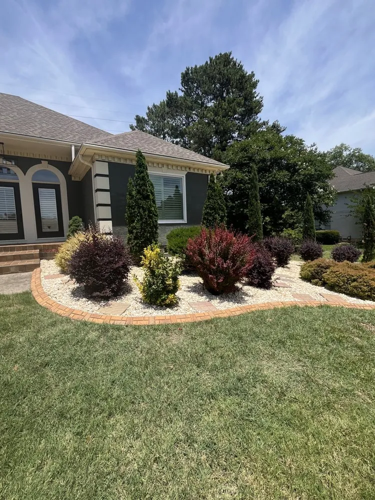 Custom landscape installation for beautiful yards in Rex, GA by ARG Landscaping