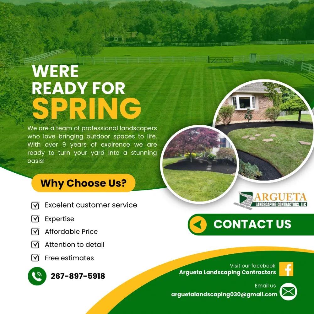 Expert outdoor landscaping in Furlong, PA by Argueta Landscaping Contractors