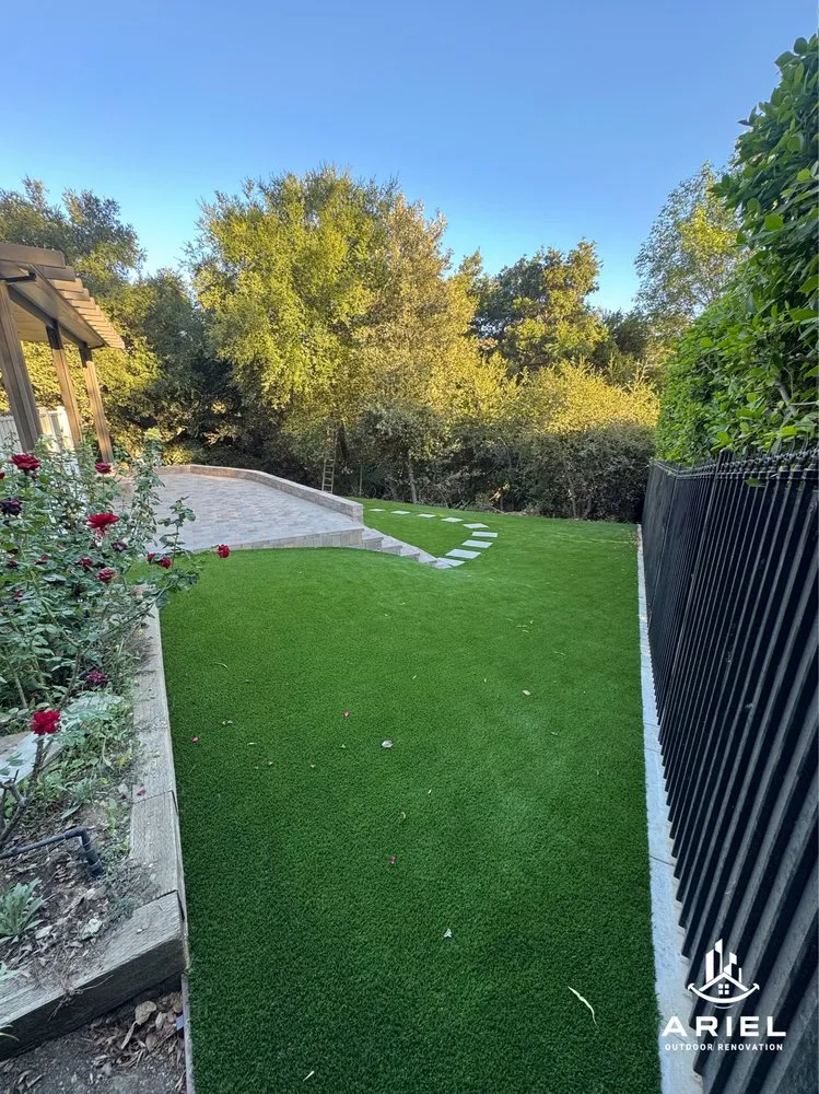 Custom lawn mowing service with custom design across West Covina, CA - Ariel Outdoor Renovation