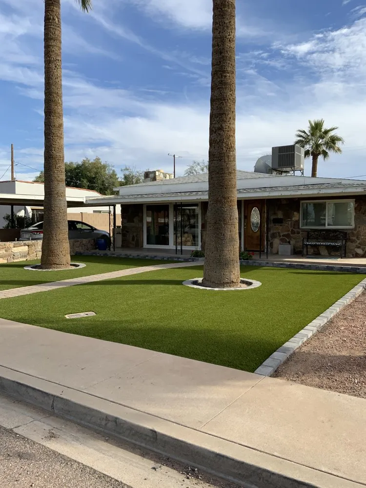 Expert lawn care service for residential properties in Phoenix, AZ by Arizona Artificial Lawns