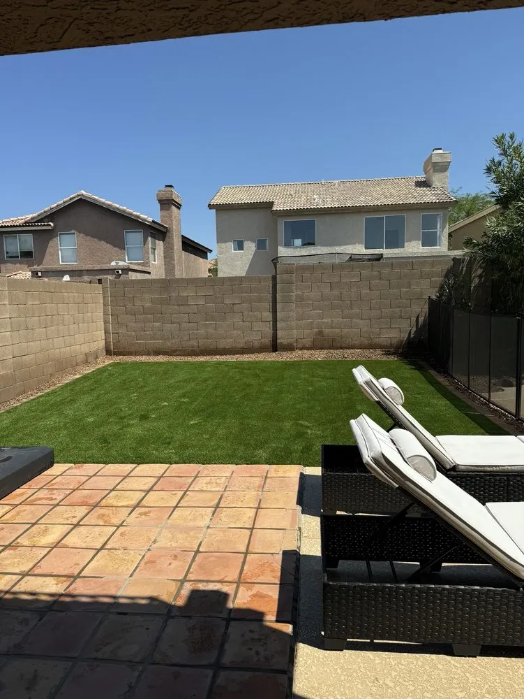 Local yard cleanup service with custom design in Phoenix, AZ by Arizona Artificial Lawns