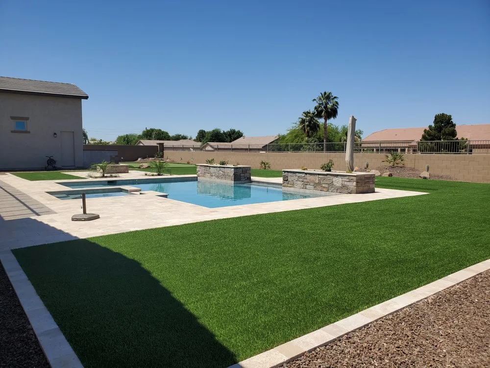 Professional yard cleanup service with custom design in Queen Creek, AZ by Arizona Living Landscape & Design