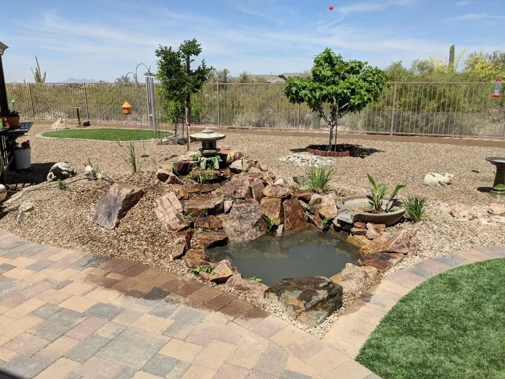 Top-rated lawn mowing service for homes in Tucson, AZ by Arizona Ponds & Landscaping