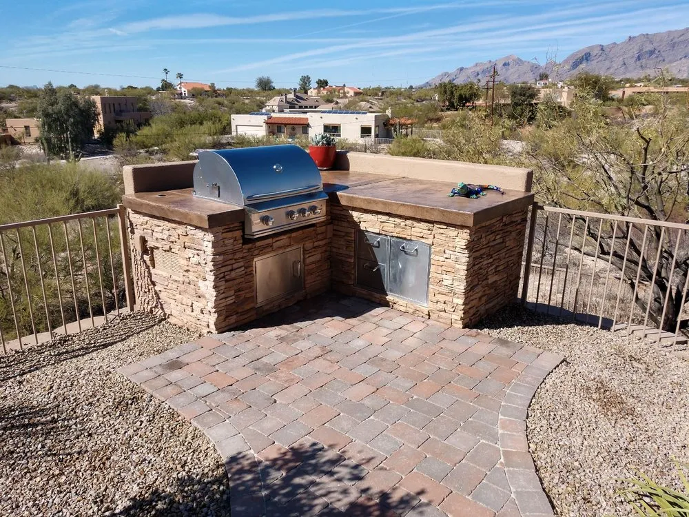 Trusted lawn mowing service with custom design in Tucson, AZ by Arizona Proscapes