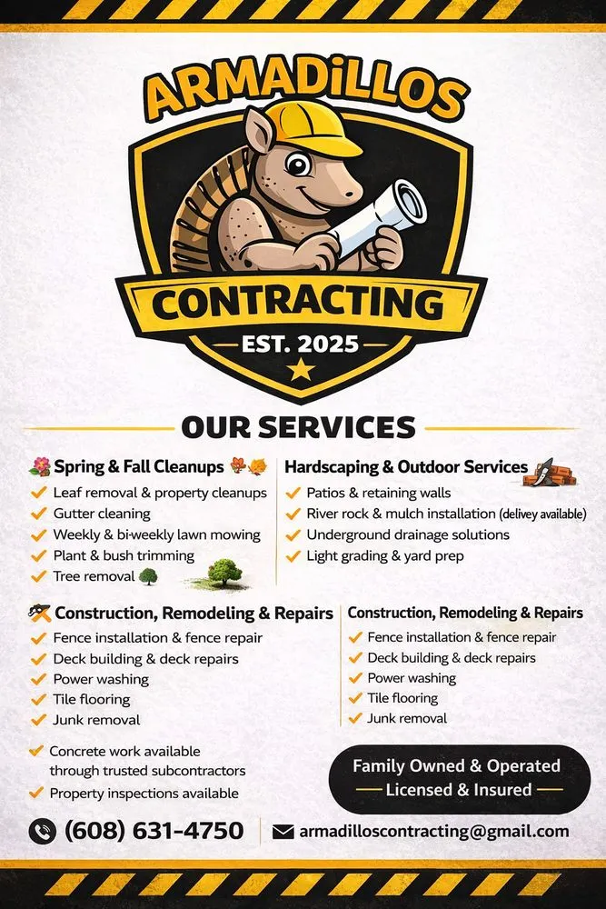 Affordable yard maintenance in Beloit, WI by Armadillo’s Landscaping