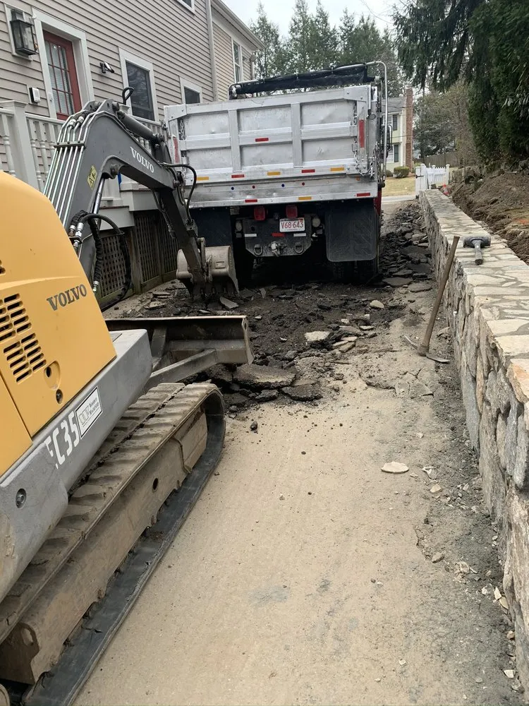 Custom residential landscaping in Dracut, MA by Armstrong General Machinery & Landscaping