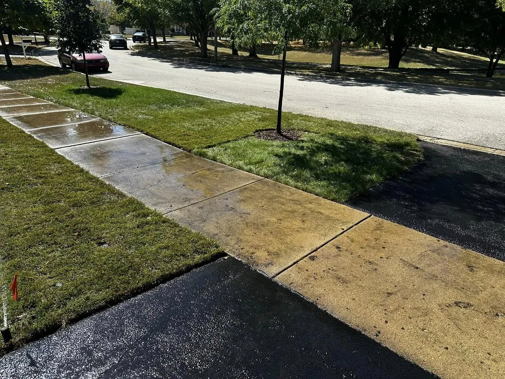 Custom landscape design in N Aurora, IL by Armstrong Lawn Care Services