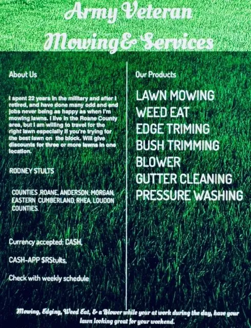 Local yard cleanup service in Rockwood, TN by Army Veteran Mowing & Services