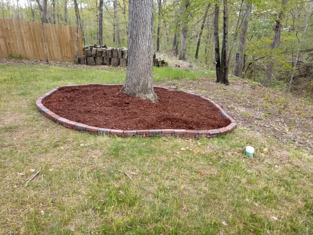 Custom lawn mowing service with custom design across Bentonville, AR - Around the House NWA