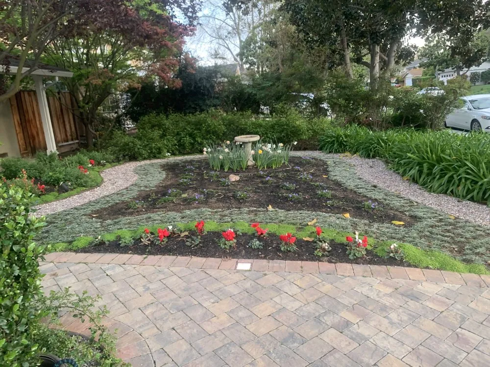 Custom outdoor landscaping with custom design across Cupertino, CA - Arreola's Landscaping