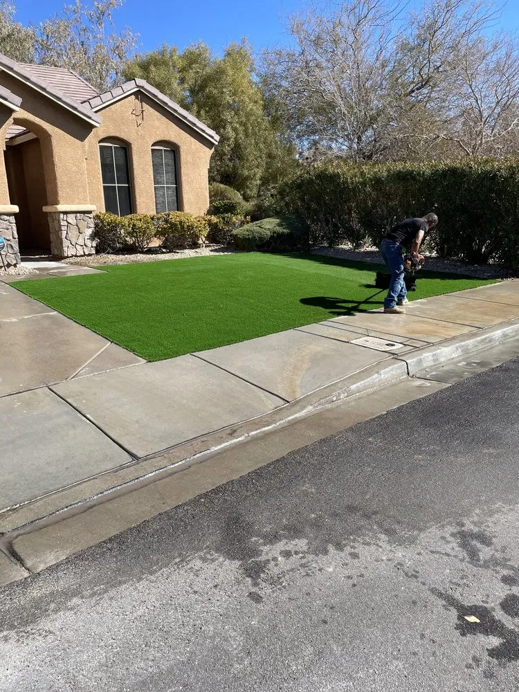 Custom yard maintenance with custom design in North Las Vegas, NV by Arriaga's Lawn Service