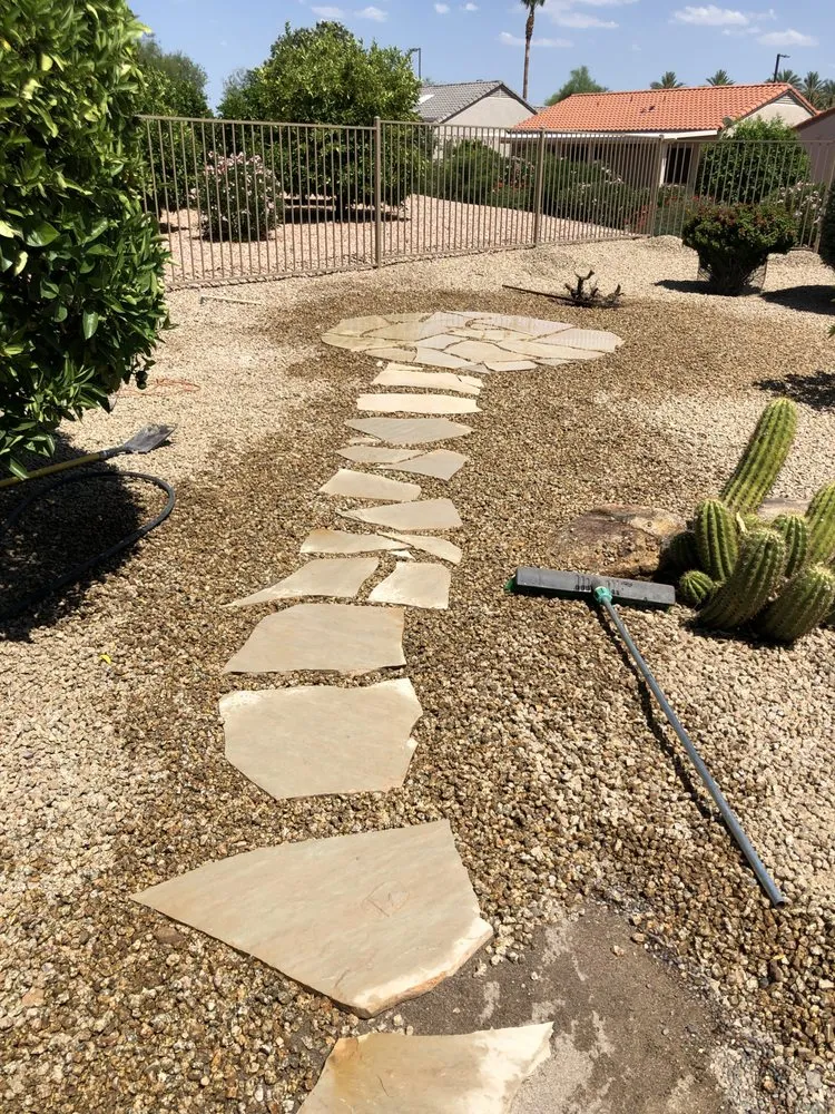 Affordable landscape design in Sun City West, AZ by Arroyo and Sons Hardscape
