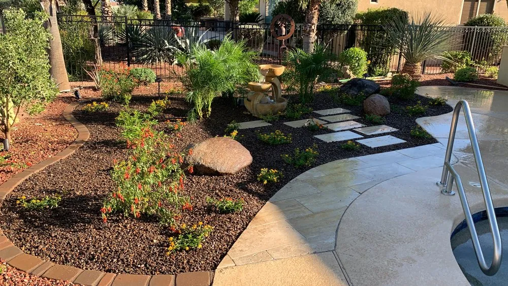 Custom yard maintenance with custom design across Sun City West, AZ - Arroyo and Sons Hardscape