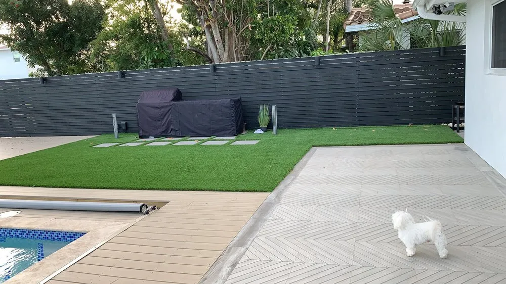Custom yard maintenance with custom design across Miami, FL - Art Grass