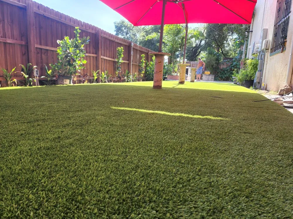 Custom landscape installation in St. Petersburg, FL by Artificial Grass & Paver Pros