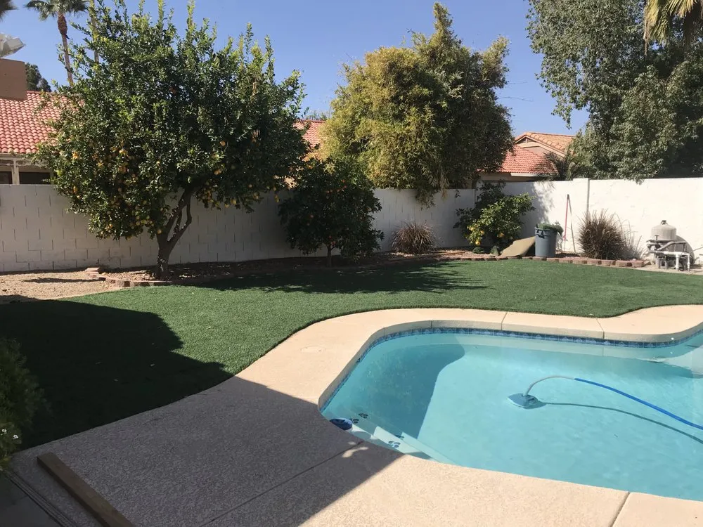 Custom outdoor landscaping for year-round maintenance in Peoria, AZ by Artificial Grass Recyclers
