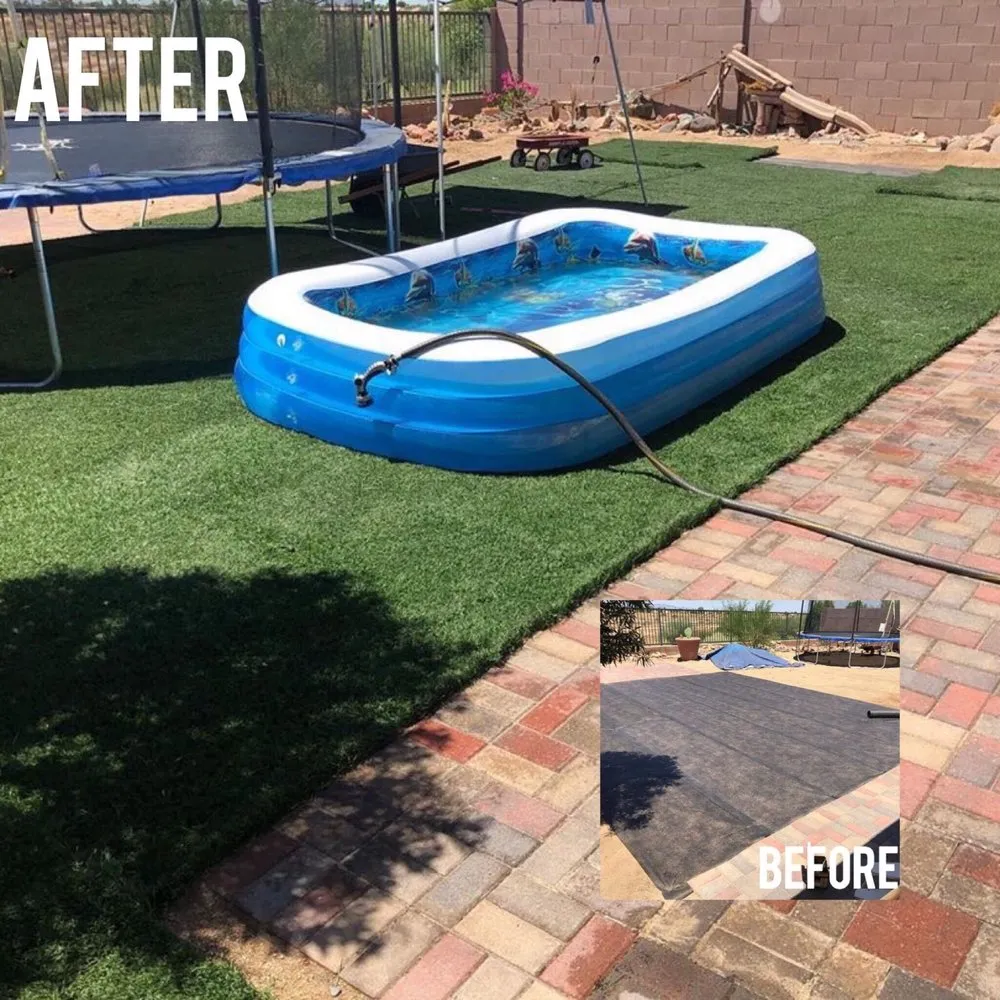 Affordable landscape installation in Rockwall, TX by Artificial Grass Recyclers