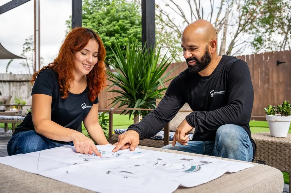 Affordable landscape design in League City, TX - Artificial Grass TX