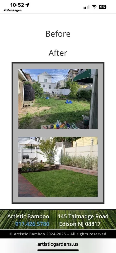 Professional lawn mowing service in Edison, NJ by Artistic Bamboo