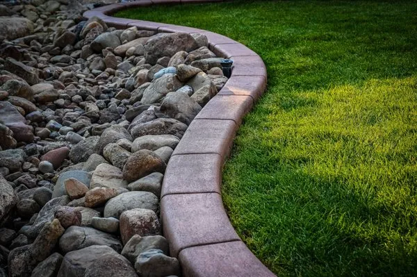 Artistic Curb and Landscape