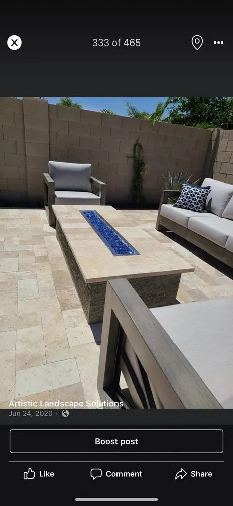 Custom lawn mowing service with custom design in Chandler, AZ by Artistic Landscape Solutions