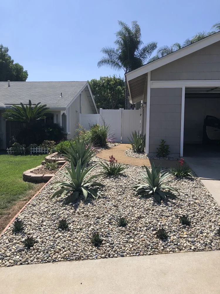 Custom garden landscaping with custom design in Carlsbad, CA by A's Arbor Care
