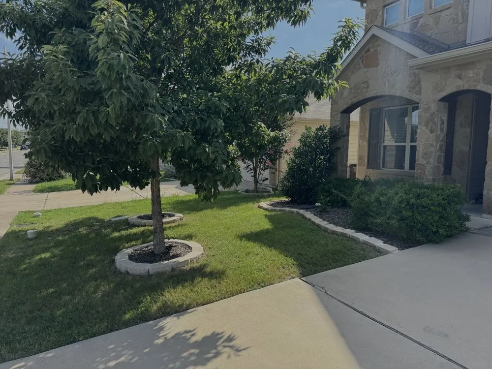 Custom residential landscaping with custom design in Lockhart, TX by A&S Landscaping