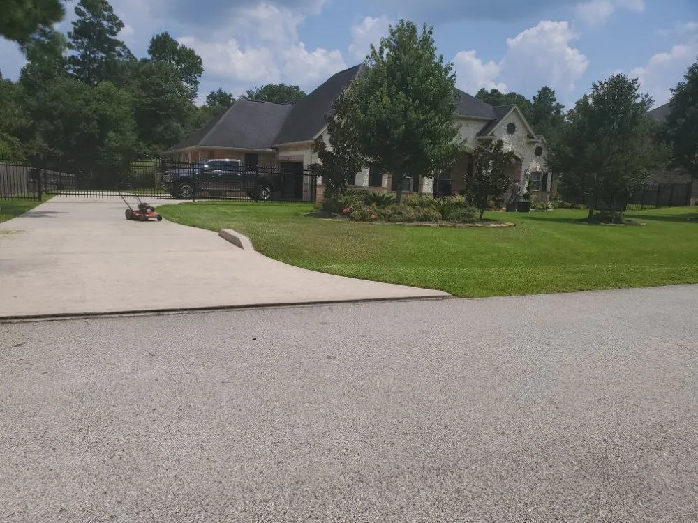 Expert lawn mowing service in Conroe, TX by A&S Landscaping Solutions