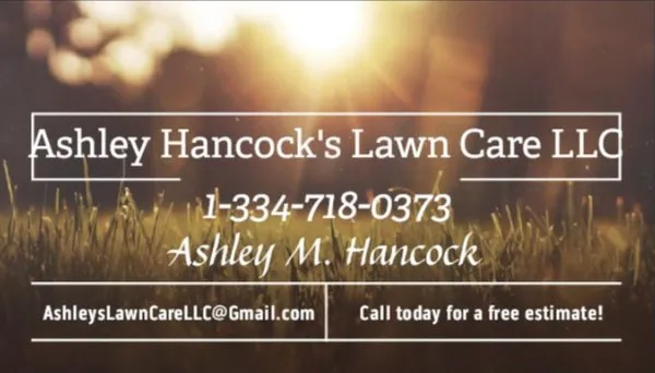 Ashley Hancocks Lawn Care Logo