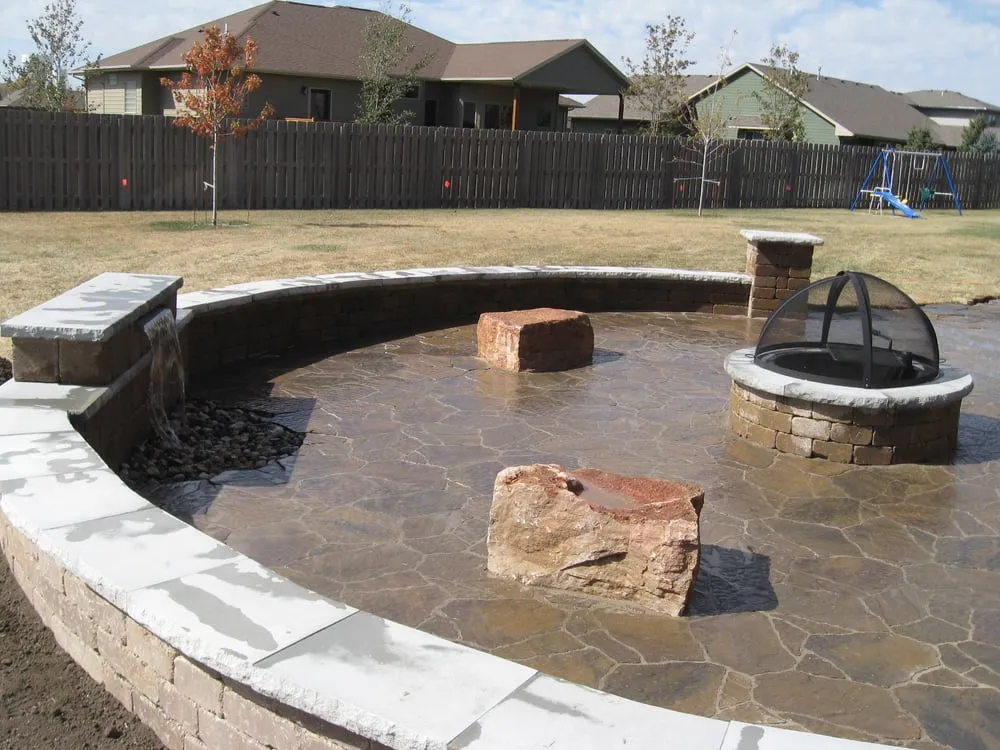 Custom landscape installation in Renner, SD by Ashley's Landscaping