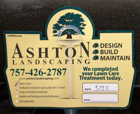 Ashton Landscaping Inc. Logo