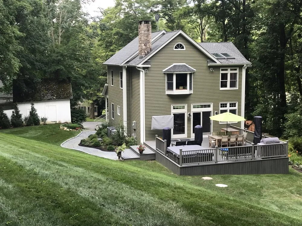 Custom garden landscaping with custom design in New Milford, CT by Ashwood Property Care